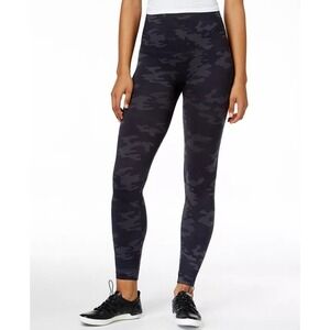 SPANX Women's Medium Look at Me Now Seamless Leggings Black Camo Shaping FL3515